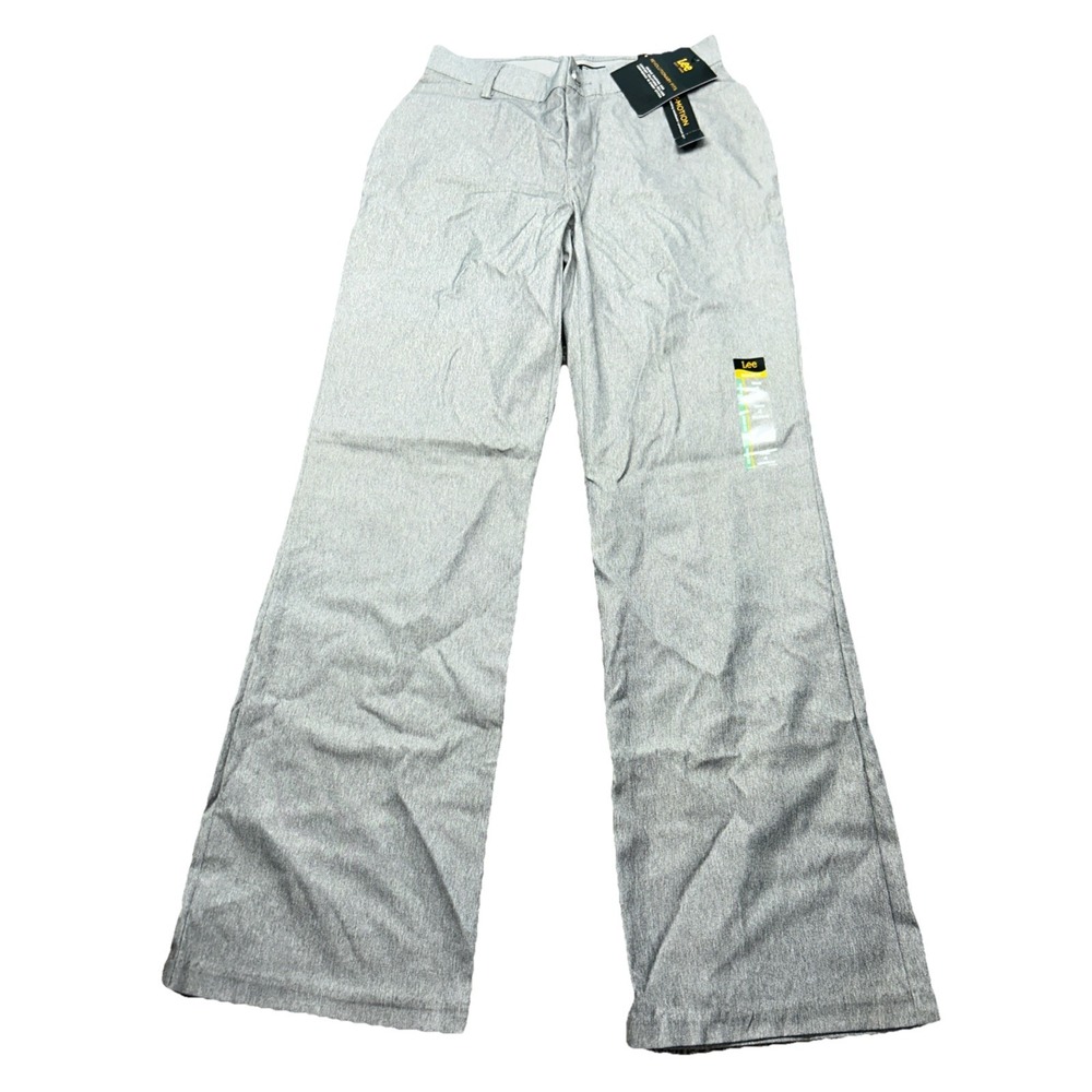 Lee Flex Motion Pants Grey 4 Medium 28x32 Regular Mid Rise Womens Ash‎ Heather
